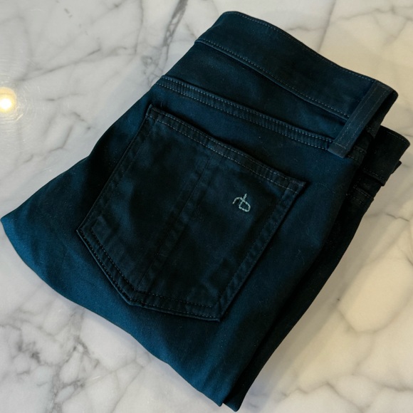 Rag and Bone Coated leggings in green gables size 24 - Picture 5 of 6